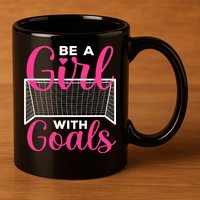 Funny Soccer Art For Soccer Lovers Players 11oz C Handle Ceramic Mug