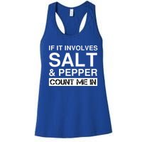 Funny Salt And Pepper Cooking Spices Red White Black Pepper Gift Women's Racerback Tank