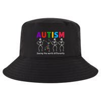 Funny Skeleton Autism Seeing The World Differently Gift Cool Comfort Performance Bucket Hat