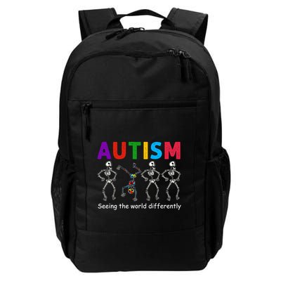 Funny Skeleton Autism Seeing The World Differently Gift Backpack