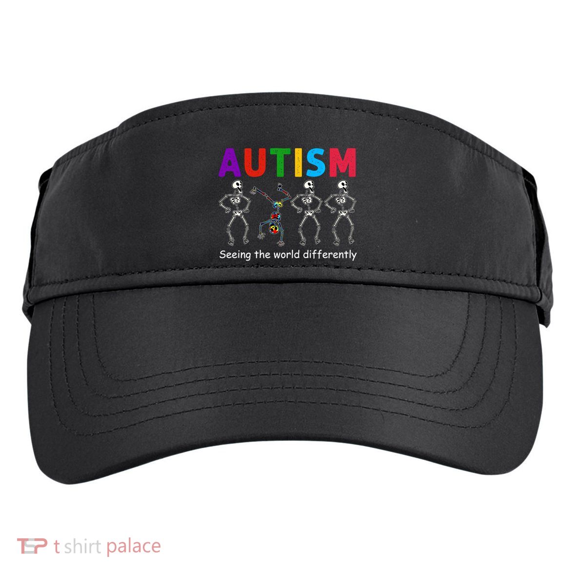 Funny Skeleton Autism Seeing The World Differently Gift Adult Drive Performance Visor