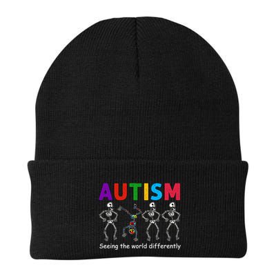 Funny Skeleton Autism Seeing The World Differently Gift Beanie