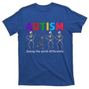 Funny Skeleton Autism Seeing The World Differently Gift T-Shirt