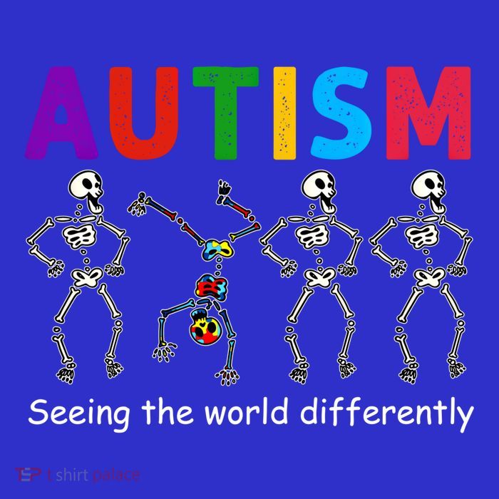 Funny Skeleton Autism Seeing The World Differently Gift 16 in Basic Backpack