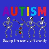 Funny Skeleton Autism Seeing The World Differently Gift Magnet