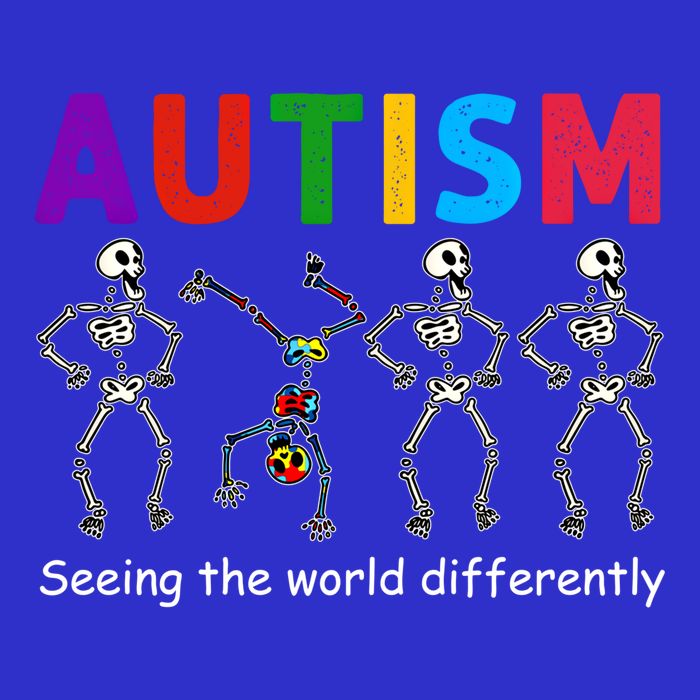 Funny Skeleton Autism Seeing The World Differently Gift Magnet