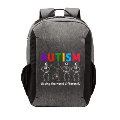 Funny Skeleton Autism Seeing The World Differently Gift Vector Backpack