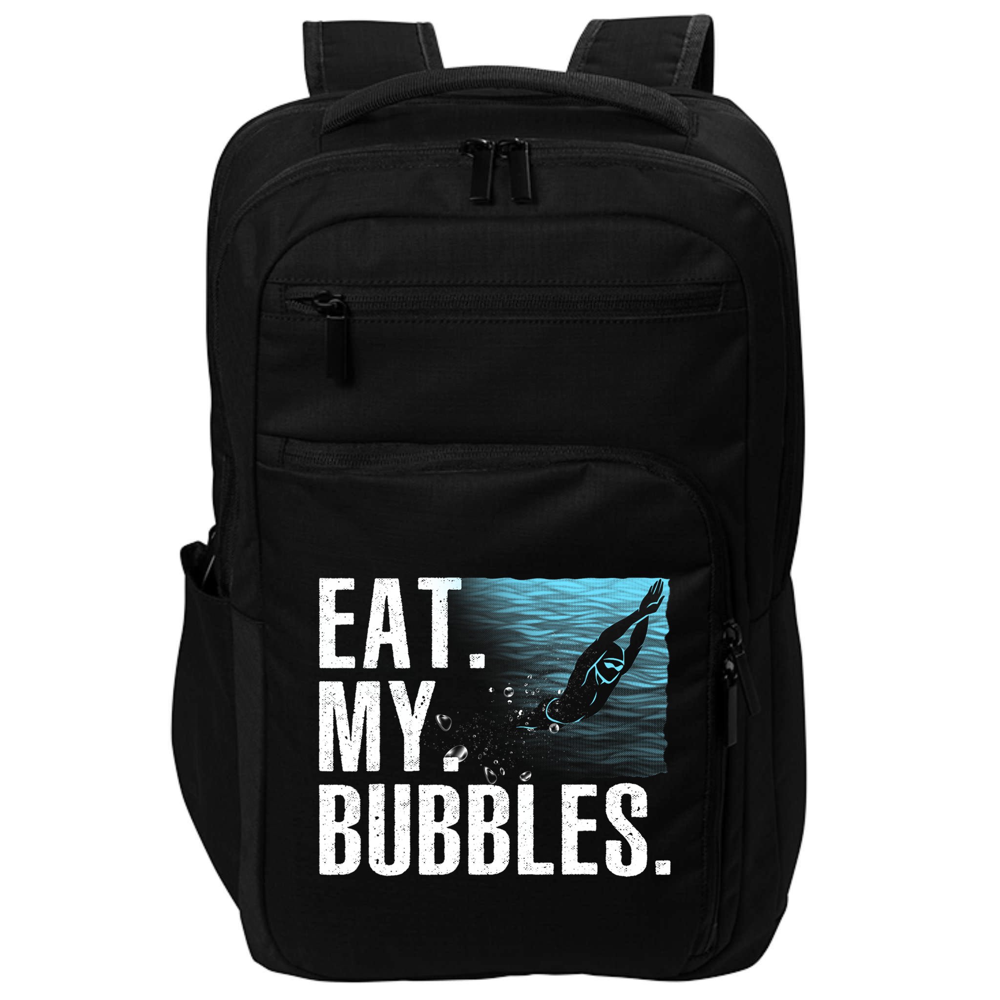 Funny Swimming Art For Men Women Swim Coach Rescue Swimmer Impact Tech Backpack