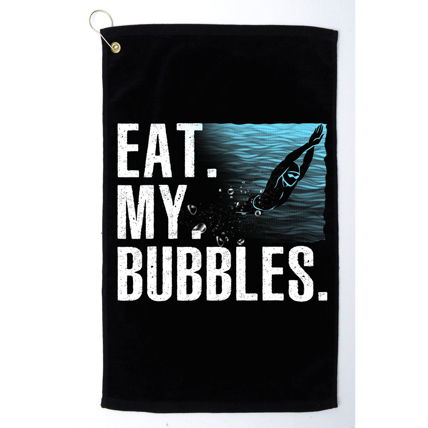 Funny Swimming Art For Men Women Swim Coach Rescue Swimmer Golf Towel