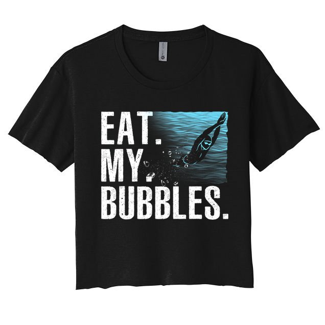 Funny Swimming Art For Men Women Swim Coach Rescue Swimmer Crop Top