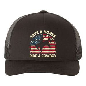 Funny Save A Horse Ride Cowboy Western Rodeo Costume Yupoong Adult 5-Panel Trucker Hat