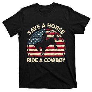 Funny Save A Horse Ride Cowboy Western Rodeo Costume T-Shirt