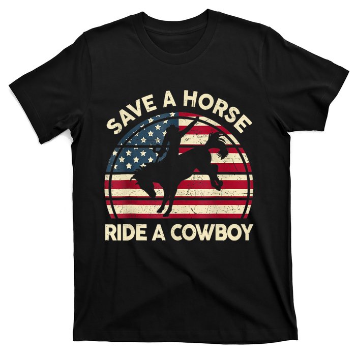 Funny Save A Horse Ride Cowboy Western Rodeo Costume T-Shirt