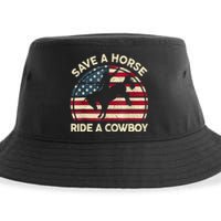 Funny Save A Horse Ride Cowboy Western Rodeo Costume Sustainable Bucket Hat