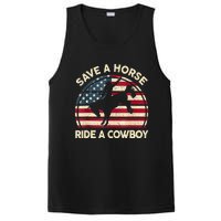 Funny Save A Horse Ride Cowboy Western Rodeo Costume PosiCharge Competitor Tank