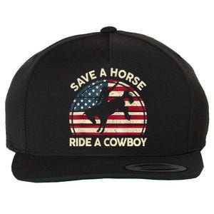 Funny Save A Horse Ride Cowboy Western Rodeo Costume Wool Snapback Cap