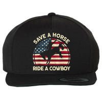 Funny Save A Horse Ride Cowboy Western Rodeo Costume Wool Snapback Cap