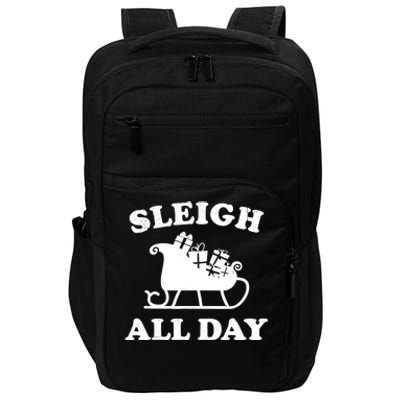 Funny Sleigh All Day Christmas In July Retro Vintage Ugly Impact Tech Backpack