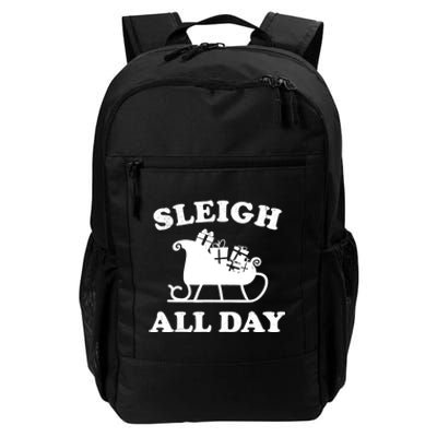 Funny Sleigh All Day Christmas In July Retro Vintage Ugly Daily Commute Backpack