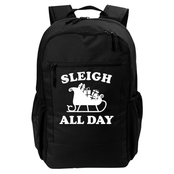 Funny Sleigh All Day Christmas In July Retro Vintage Ugly Daily Commute Backpack