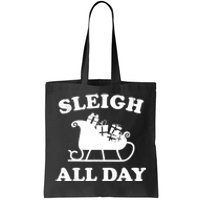 Funny Sleigh All Day Christmas In July Retro Vintage Ugly Tote Bag