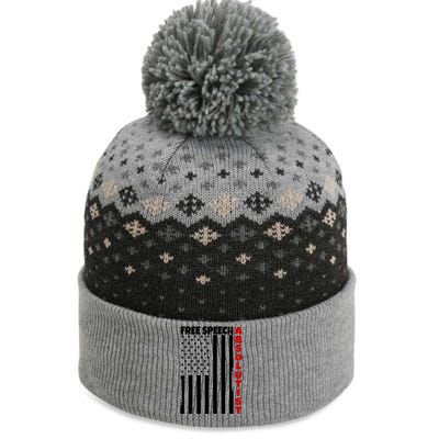 Free Speech Absolutist American Flag The Baniff Cuffed Pom Beanie