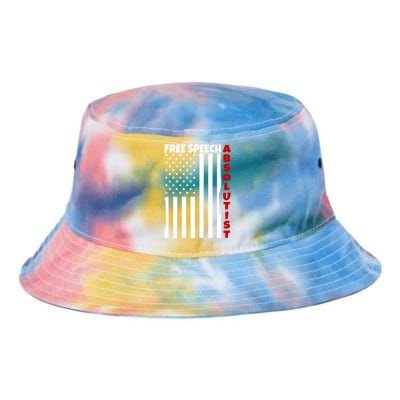 Free Speech Absolutist American Flag Tie Dye Newport Bucket Hat