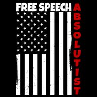 Free Speech Absolutist American Flag Drawstring Bag