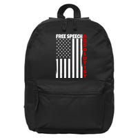 Free Speech Absolutist American Flag 16 in Basic Backpack