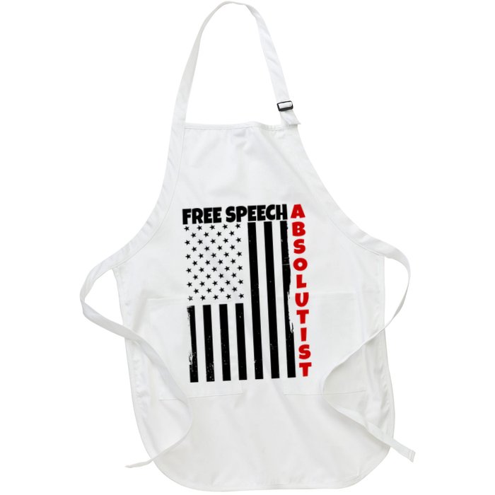 Free Speech Absolutist American Flag Apron