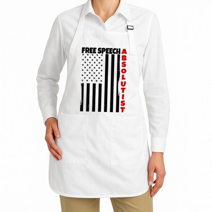 Free Speech Absolutist American Flag Apron