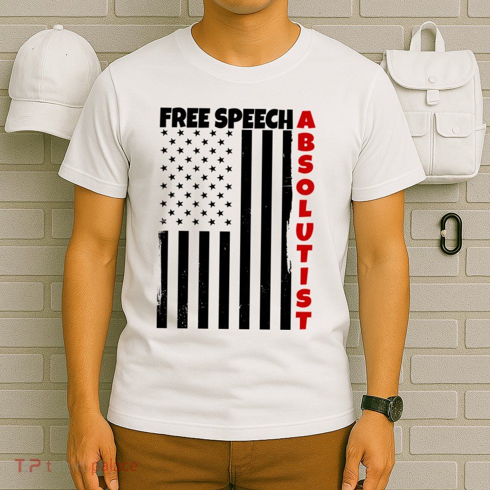 Free Speech Absolutist American Flag T-Shirt