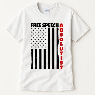 Free Speech Absolutist American Flag Tall T-Shirt