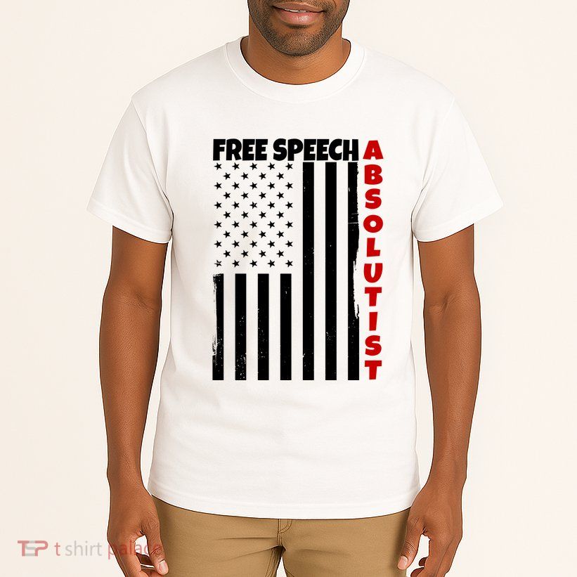 Free Speech Absolutist American Flag Tall T-Shirt