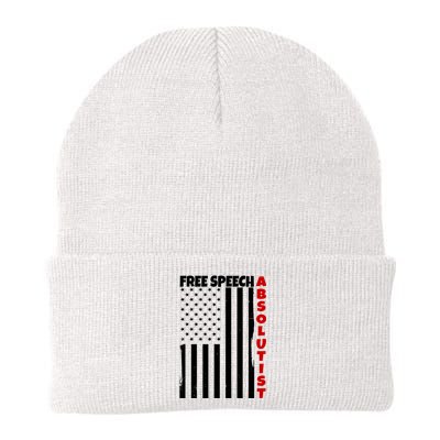 Free Speech Absolutist American Flag Knit Cap Winter Beanie