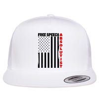 Free Speech Absolutist American Flag Flatbill Hat