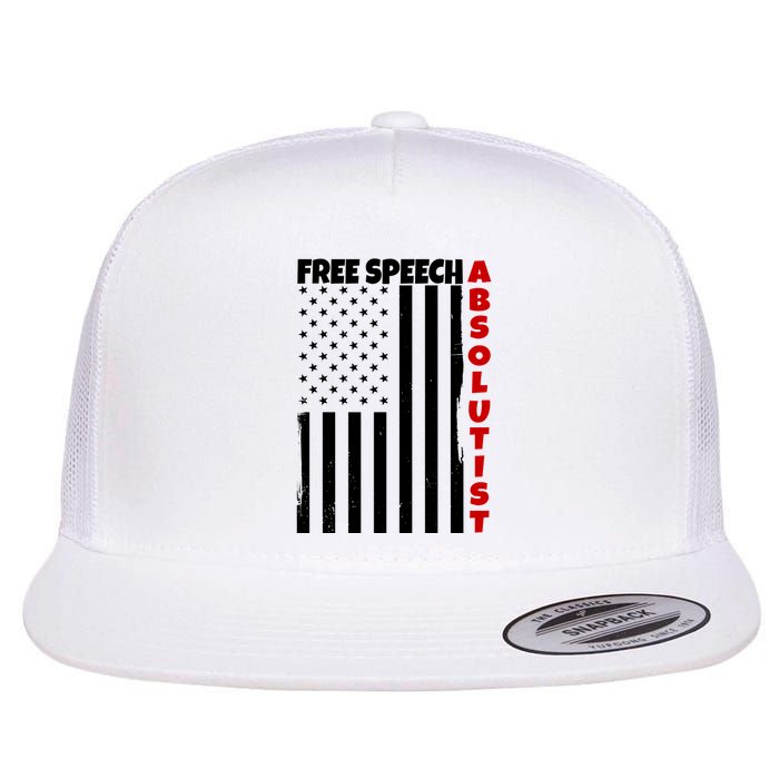 Free Speech Absolutist American Flag Flatbill Hat