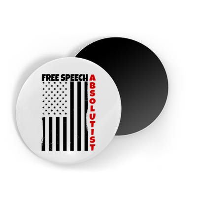 Free Speech Absolutist American Flag Magnet