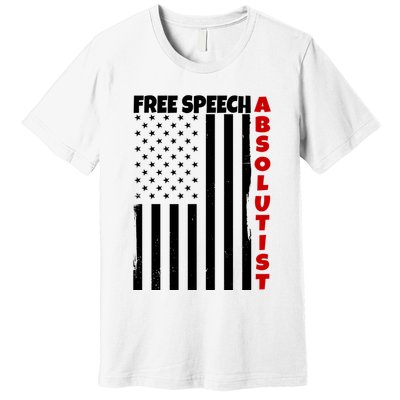 Free Speech Absolutist American Flag Premium T-Shirt