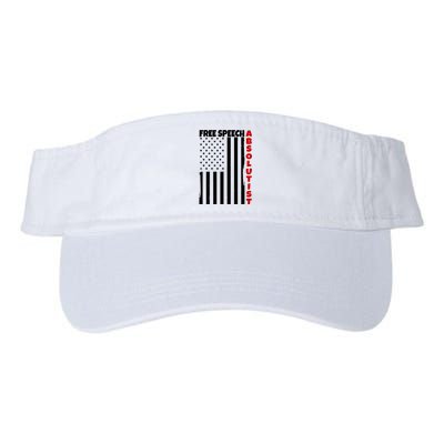 Free Speech Absolutist American Flag Valucap Bio-Washed Visor