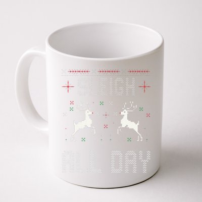 Funny Sleigh All Day Ugly Christmas Sweater Reindeer Holiday Gift Coffee Mug