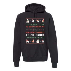 Funny Sarcastic Anxiety Mental Health Quote Ugly Christmas Premium Hoodie