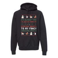 Funny Sarcastic Anxiety Mental Health Quote Ugly Christmas Premium Hoodie