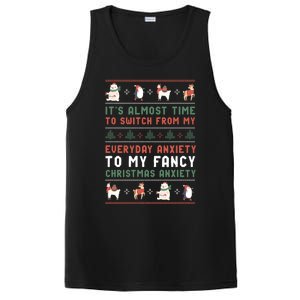 Funny Sarcastic Anxiety Mental Health Quote Ugly Christmas PosiCharge Competitor Tank