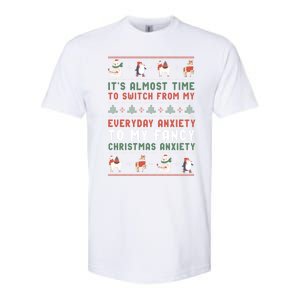 Funny Sarcastic Anxiety Mental Health Quote Ugly Christmas Softstyle CVC T-Shirt