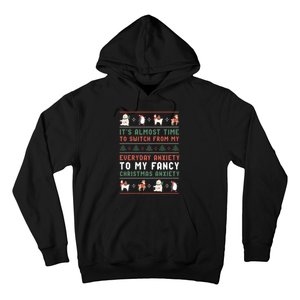 Funny Sarcastic Anxiety Mental Health Quote Ugly Christmas Hoodie