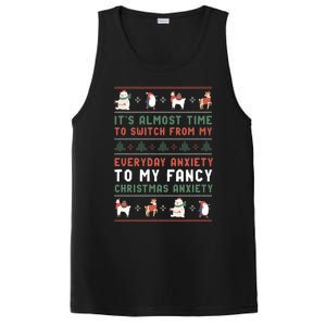 Funny Sarcastic Anxiety Mental Health Quote Ugly Christmas PosiCharge Competitor Tank