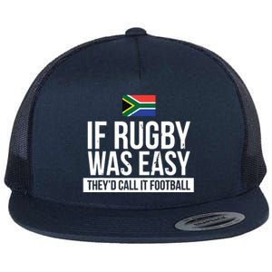 Funny South Africa Rugby Rugby Flat Bill Trucker Hat