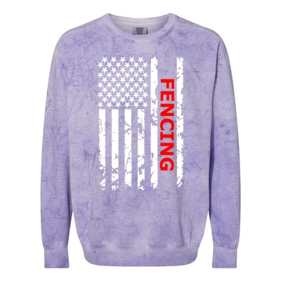 Fencing 'S And 'S Cool Gift Colorblast Crewneck Sweatshirt