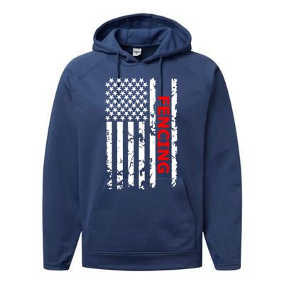 Fencing 'S And 'S Cool Gift Performance Fleece Hoodie